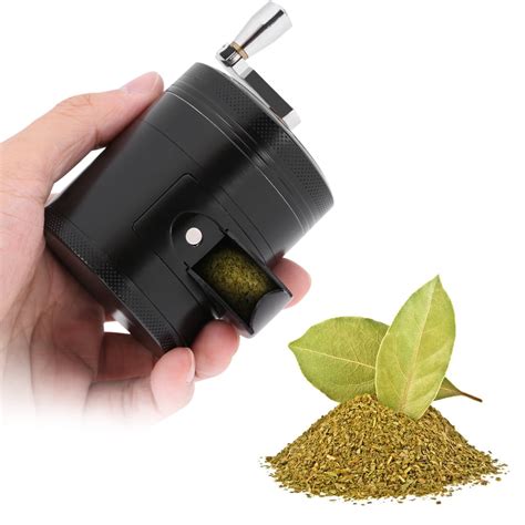 Dilwe Manual Operated Zinc Alloy Herb & Spice Kitchen Grinder with Crank Handle, Spice Grinder ...