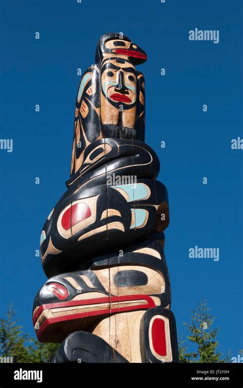 A Modern Totem Pole At Sooke Harbour House In Sooke British Columbia