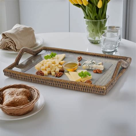 Rattan Island Rattan Round Cheese Tray With Handles Direct From Asia