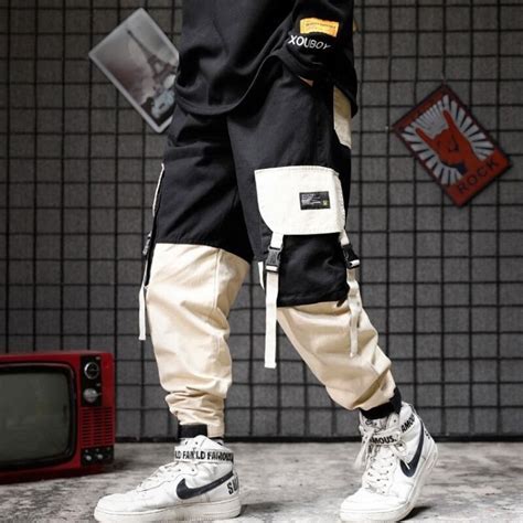 Calça Jogger Masculina Estilo Streetwear Moda Hip Hop Com Bolso Lateral