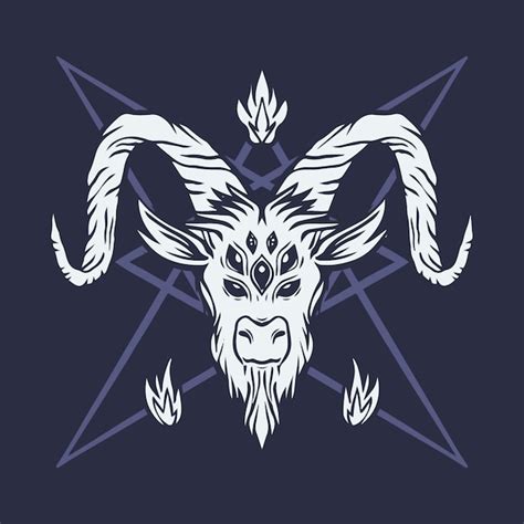 Free Vector | Hand drawn baphomet illustration