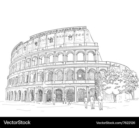 Roman Colosseum Drawing