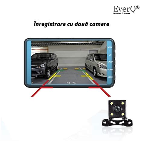 Camera Video Auto Dubla Everq Full Hd P Display Inch