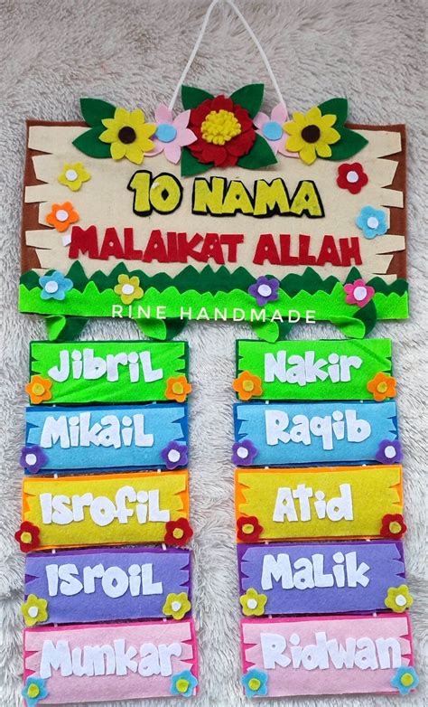 Gantungan Nama Nama Malaikat Allah Rine Handmade Lazada Indonesia