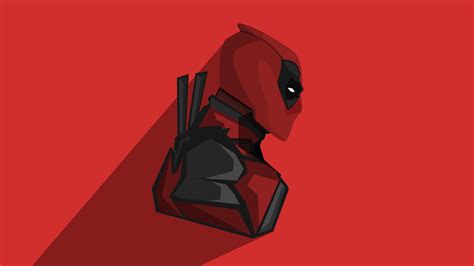 deadpool, superheroes, minimalism, hd, 4k, minimalist HD Wallpaper