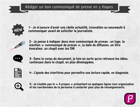 R Diger Un Bon Communiqu De Presse En Tapes Presstance