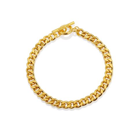 Menē Flat Curb Chain Bracelet - 24k Gold | Menē