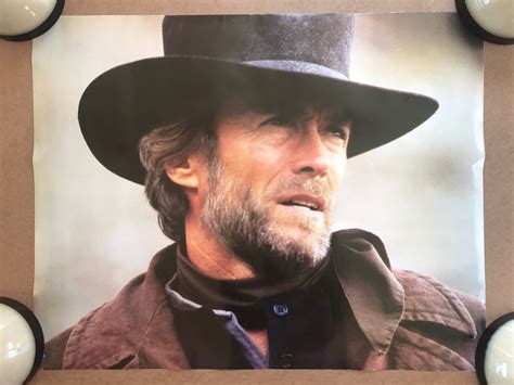 Vintage Original 1970s 1980s Clint Eastwood Cowboy Hat Poster Sweden