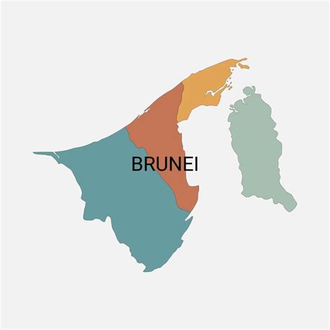 Premium Vector Brunei Vector Map With Administrative Divisions