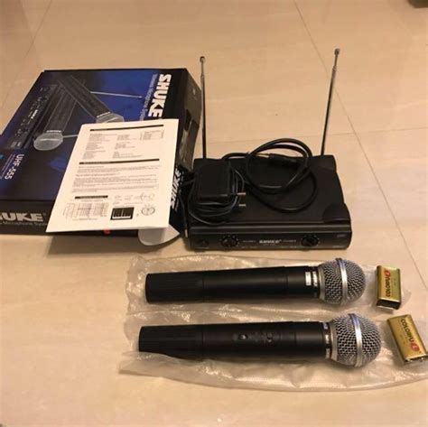 Shuke Wireless Mic Uhf Pair Full Set Audio Microphones On