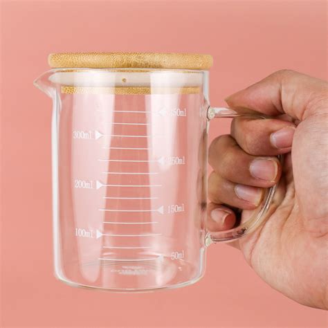 One Two Cups Cangkir Gelas Takar Ukur Measuring Cup Glass 350 Ml GG