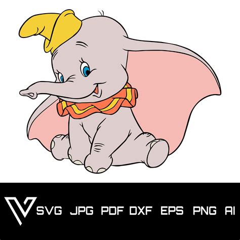 Dumbo Elephant Svg Bundle Cricut Cut File Silhouette Vector Etsy