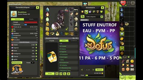 Dofus Touch Enutrof Eau Roxx Et Pp Pa Pm Po Enutrof Drop