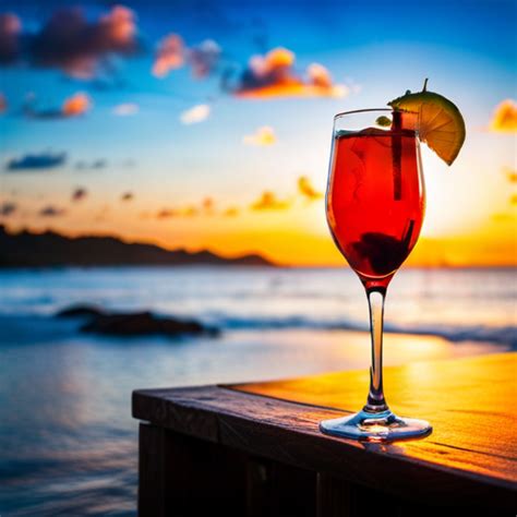 Tropical Sunset Serenade Tequila Cocktail With Tropical Fruit Flavors