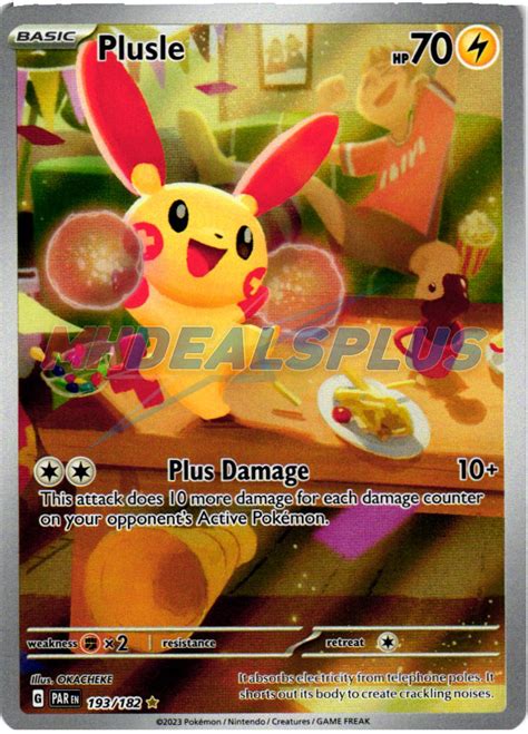 Nm Pokemon Paradox Rift Plusle Illustration Rare Full Art