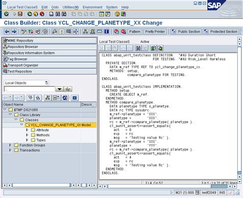 Local Test Classes Sap Library Abap Workbench Tools