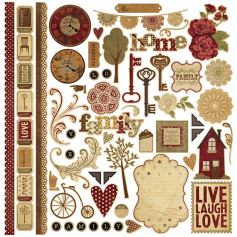 Scrapbook Vintage Stickers Printable Printable Word Searches