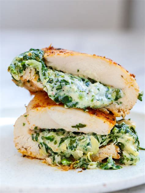 Spinach Artichoke Stuffed Chicken Breast Baked At William Reser Blog