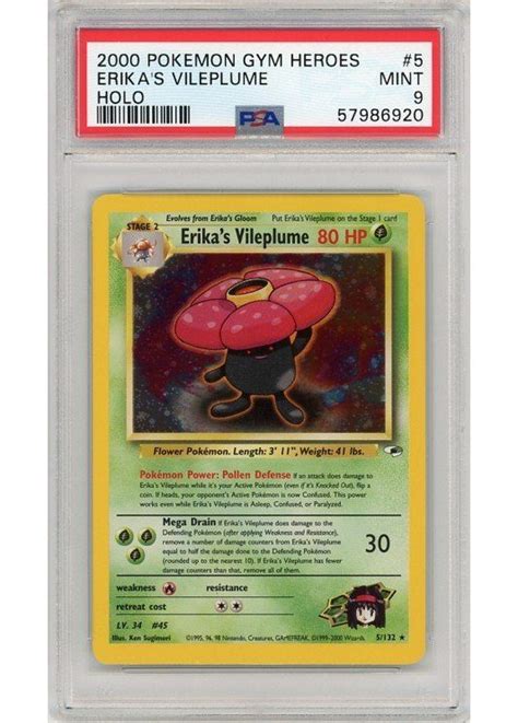 Erika s Vileplume PSA 9 Gradede pokemon kort på Pokemons dk