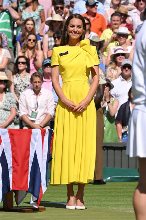 Kate Middleton rewears yellow dress and old diamond earrings for ...