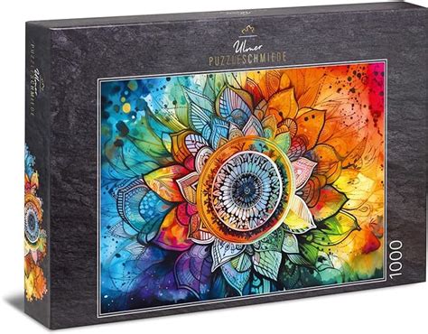 Ulmer Puzzleschmiede Teile Puzzle Regenbogen Mandala