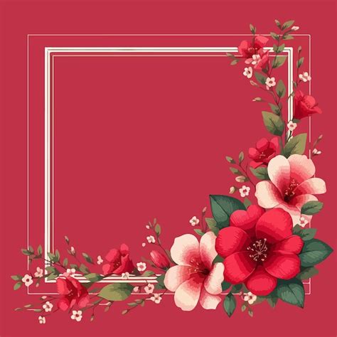 Premium Vector Beautiful Flower Background With Copy Space Vector Illustration Of Floral Design