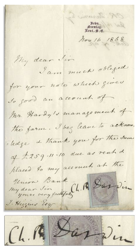 Item Detail Charles Darwin Letter Signed From