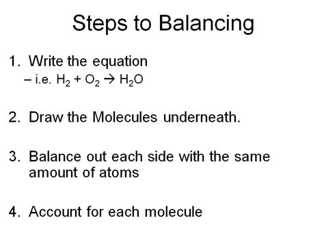 Balancing Chemical Equations Vista Heights 8th Grade Science