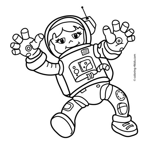 Astronaut Coloring Pages for Preschool | Thousand of the Best printable ...