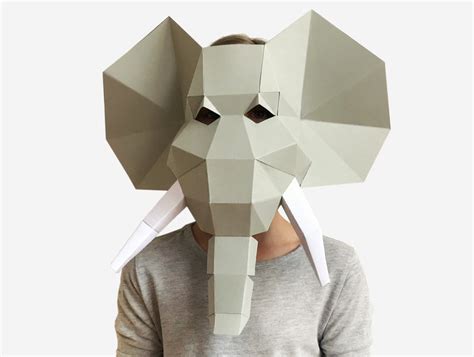 Kids Elephant Mask DIY Paper Mask Template – Lapa Studios