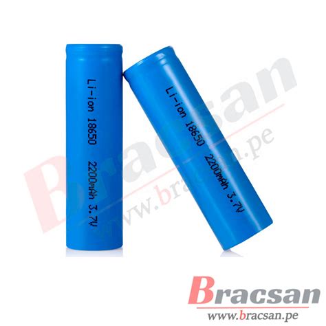 BATERIA DE LITIO LI ION RECARGABLE 3 7V 2200MAH 18650 Bracsan