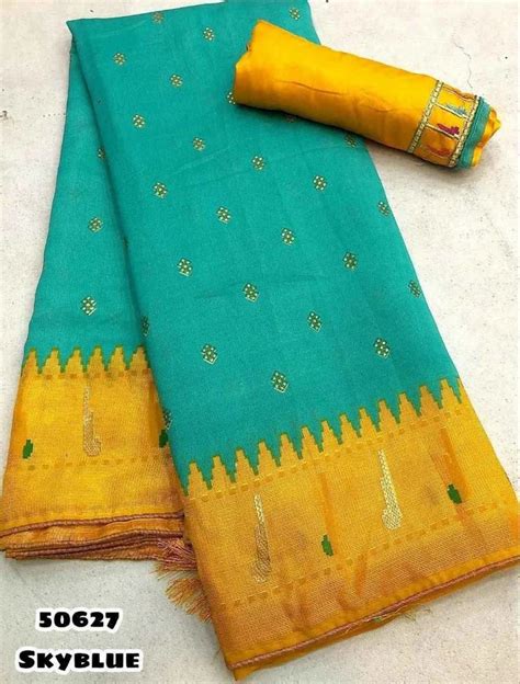 6 3 M With Blouse Piece Wedding Paithani Silk Saree At Rs 850 In Surat