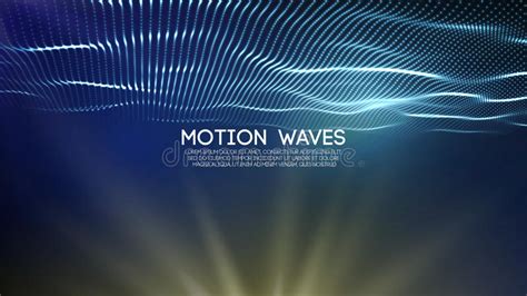 D Glowing Abstract Digital Wave Particles Futuristic Vector