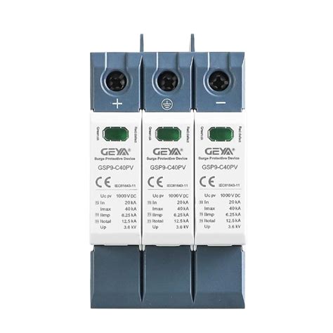 GSP9 3P Solar PV Low Voltage DC SPD Din Rail DC 600V 1000V 1500V 40KA