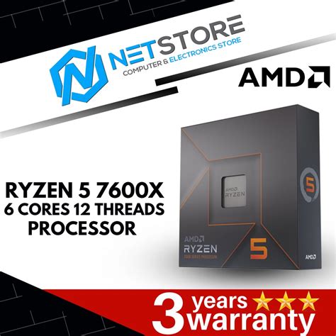 Amd Ryzen 5 7600x 6 Cores 12 Threads Processor 100 100000593wof Shopee Malaysia