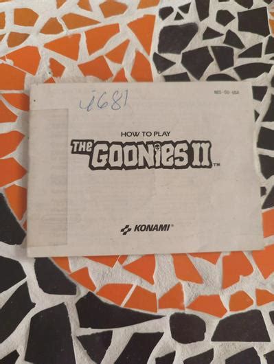 The Goonies Ii Manual Only Nes