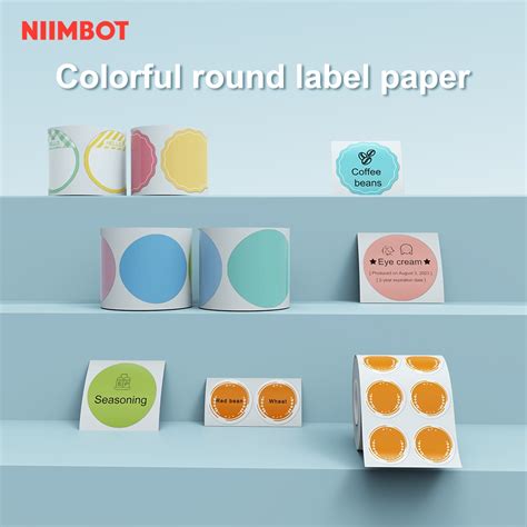 NIIMBOT B1 B21 B3S Round Label Paper Thermal Sticker Suitable For