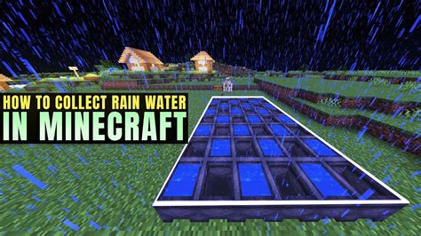 How To Collect Rain Water In Minecraft Youtube