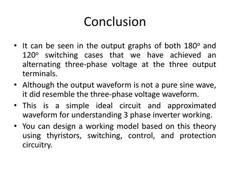 Three Phase Inverter 180 And 120 Degree Mode Of Conduction Ppt