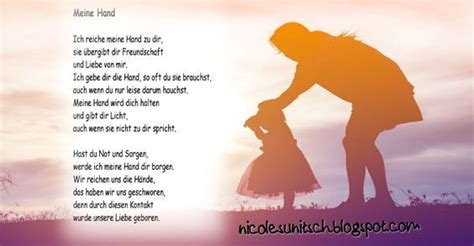 Meine Hand Muttertag Gedicht Von Nicole Sunitsch Muttertag