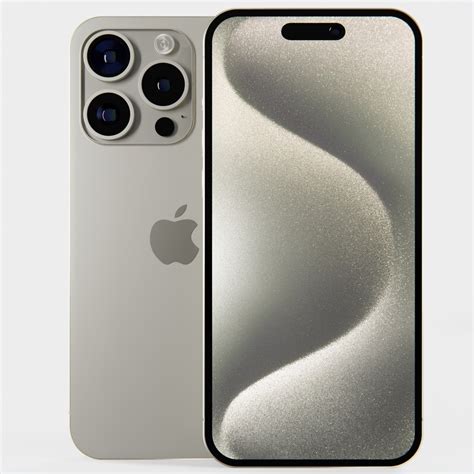 Apple IPhone 15 Pro Max Natural Titanium Pixels Effects 3D Model