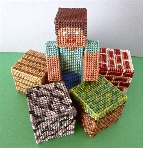 Minecraft Plastic Canvas Crafts Minecraft Pinterest