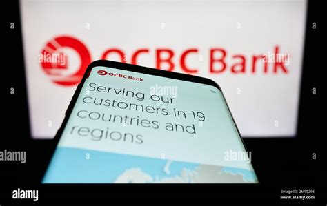 Mobile Phone With Webpage Of Oversea Chinese Banking Corporation Ocbc