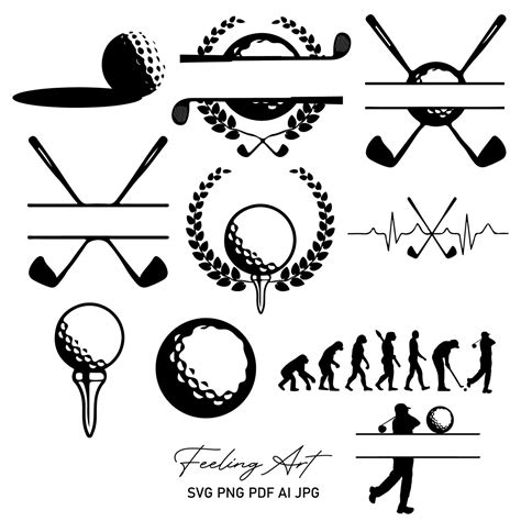 Golf Svg Bundle Golf Monogram Svg Split Monogram Svg Golf Etsy Denmark