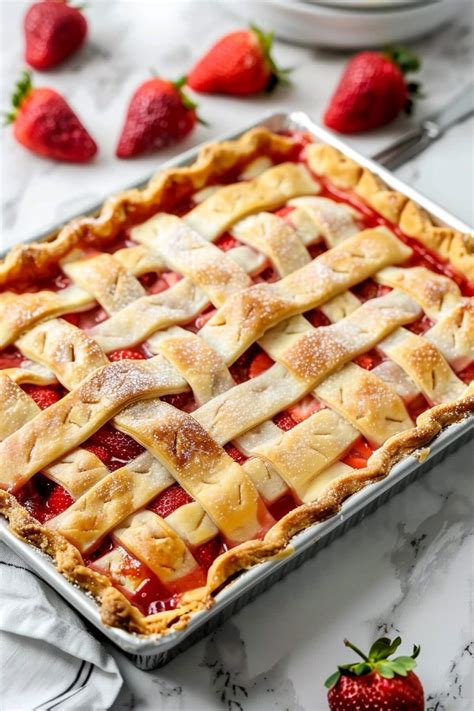 Strawberry Slab Pie Recipe Insanely Good