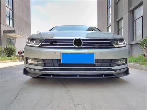 Front Bumper Diffuser For Volkswagen Passat B8 Body Kit Spoiler 2017 2018 For Vw B8 Abs Front