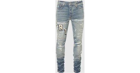 Amiri Varsity Jean In Blue For Men Lyst