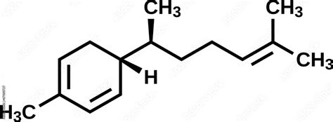 Zingiberene structural formula, vector illustration Stock Vector | Adobe Stock