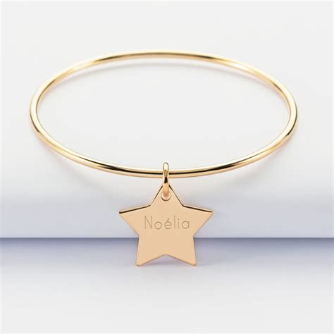 Bracelet Jonc Enfant Plaqu Or Personnalis M Daille Toile X Mm