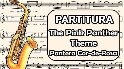 Pantera Cor De Rosa The Pink Panther Partitura Para Sax Alto Sax